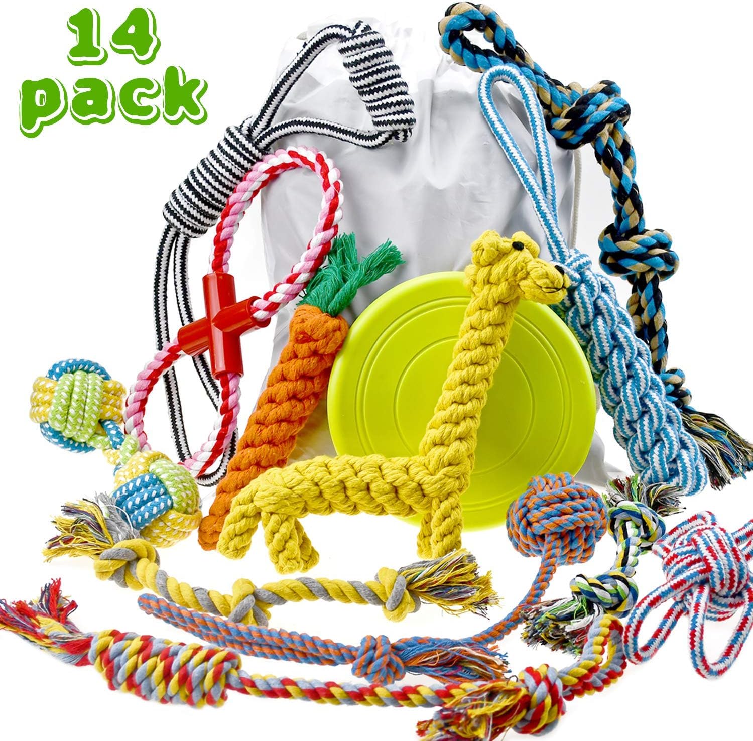 Suction Cup Dog Chew Toy, Interactive Dog Chew Toys for Small Dogs Teething Toys for Puppy Toys for Boredom Rubber Dog toys Durable Pet Molar Bite Toy Teething Cleaning Dog Tooth brushing Toy (rope)
