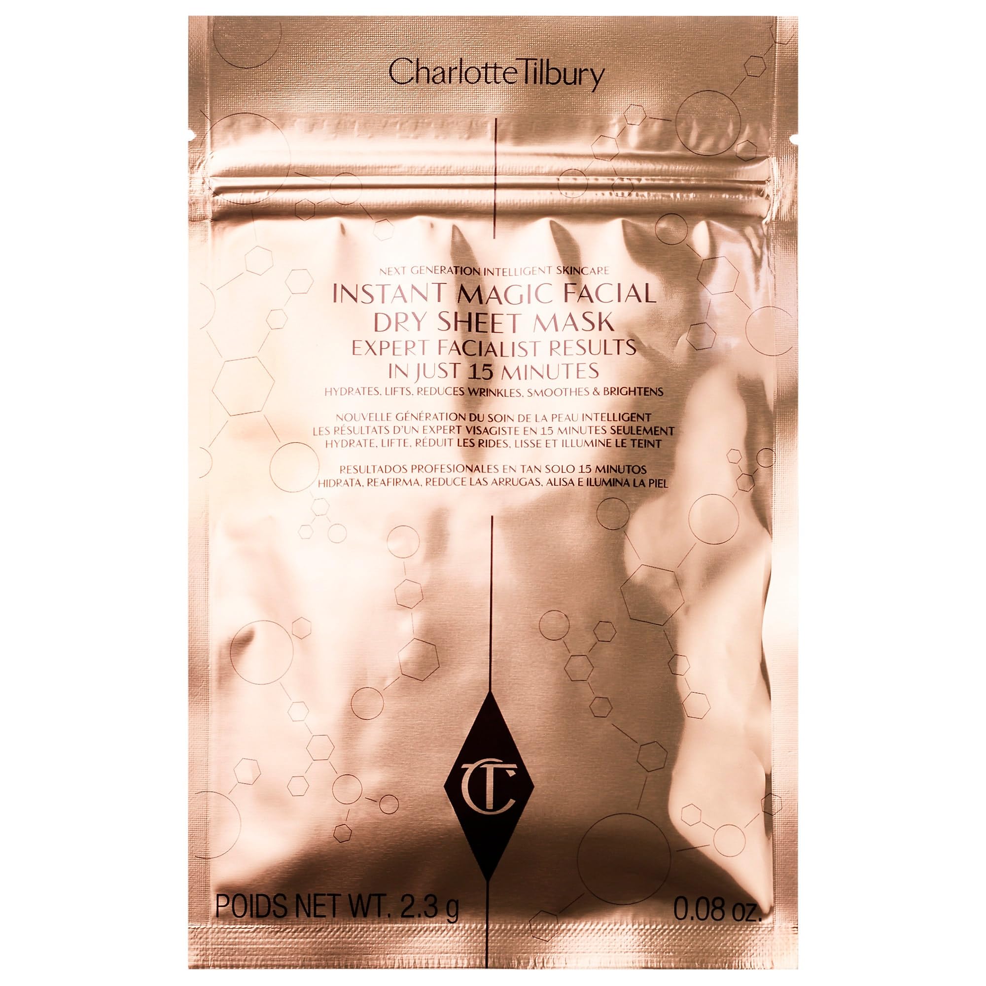 CHARLOTTE TILBURY INSTANT MAGIC FACIAL DRY SHEET MASK SINGLE MASK