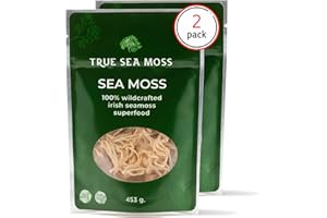 TrueSeaMoss Sea Moss Raw Pack of 2, Wildcrafted Sea Moss 32oz - 100% Irish Sea Moss - Dried Seamoss Advanced Drink - Clean and Sundried - Vegan Natural Seamoss