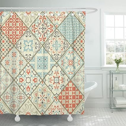 Amazon Com Emvency Fabric Shower Curtain Curtains With Hooks