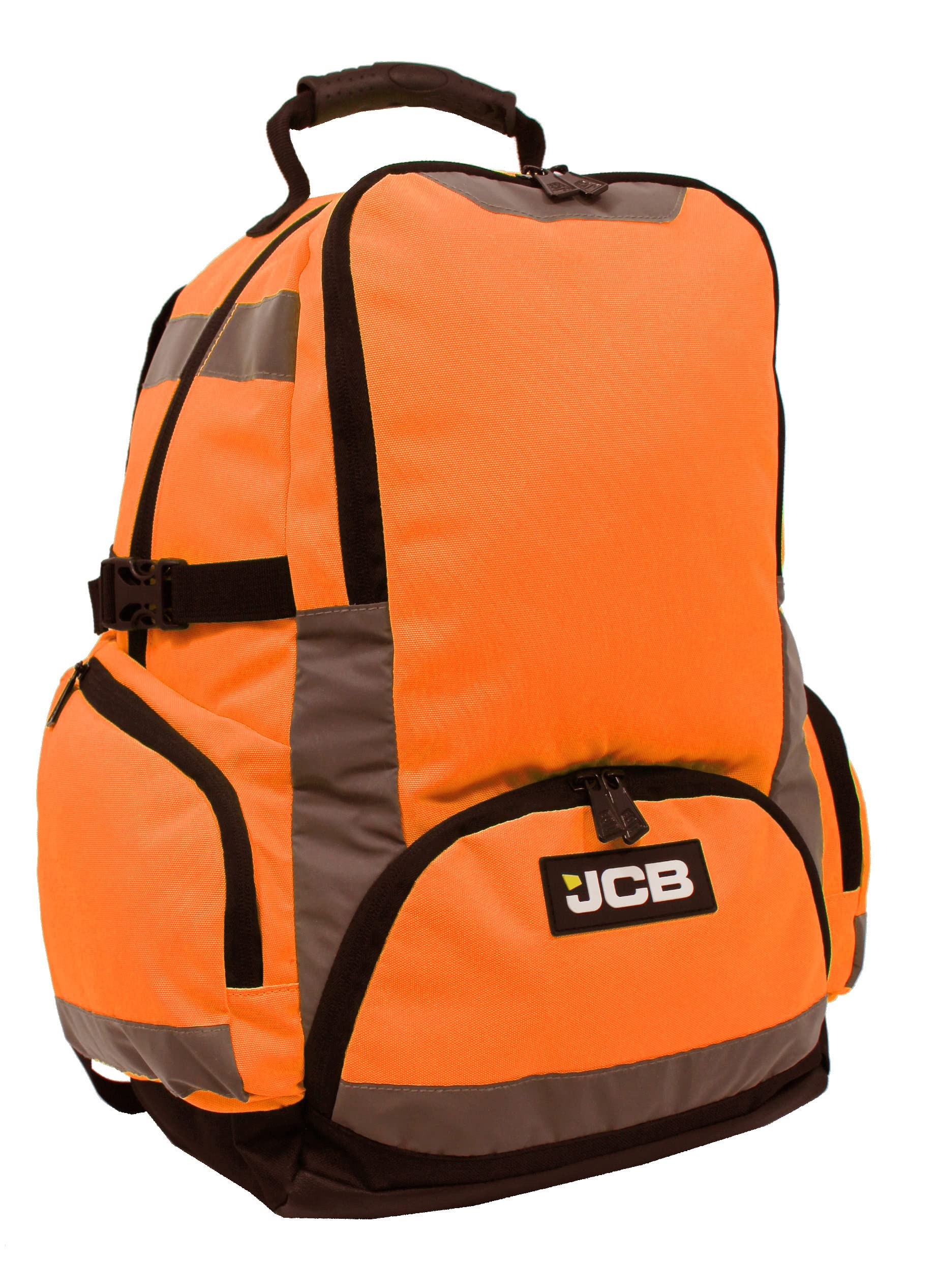 JCB - Hi Viz Backpack, High Visibility Safety Rucksack, Work Rucksack, Reflective Bag for Cycling Walks, Sports, Gym, School - Orange (JCBP67-PARENT)