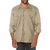 Dickies Men's Big-Tall Long Sleeve Work Shirt, Khaki,3XL