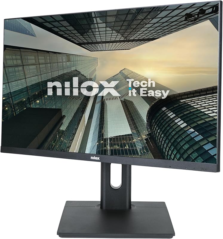 NXM24REGWEB01 Monitor 24", Full HD, Schermo PC 75Hz, Monitor PC con Tecnologia IPS, Connessioni HDMI, Riduzione Luce Blu e Webcam