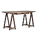 Simpli Home Sawhorse Solid Wood Modern Desk