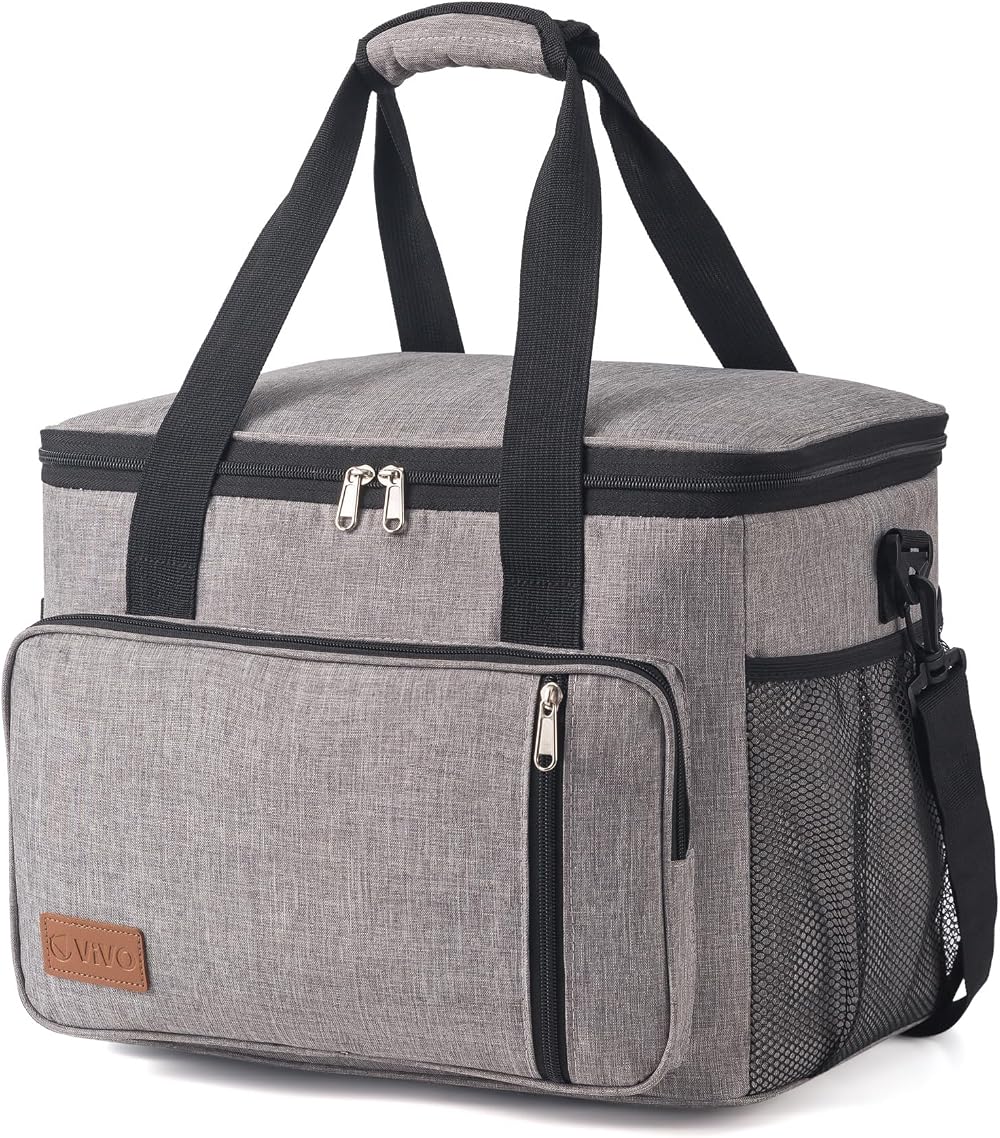 Vivo Technologies 25L Cooler Bag Insulated Lunch Thermal Waterproof Grey