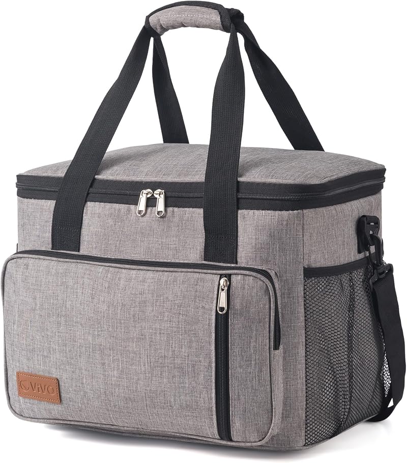 Vivo Technologies 25L Cooler Bag Insulated Lunch Thermal Waterproof Grey