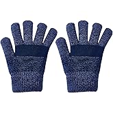 Pistha Kids Gloves Winter Boys Gloves Knit Wool Fleece Lined Mittens for Cold Weather Outdoor Sports Running Cycling Skiing
