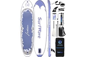 EGGORY Inflatable Paddle Board, Extra Wide Stand Up Paddle Board, Sup Board with Removable Fin, Floating Paddle, Hand Pump, Waterproof Bag, Traveling Board