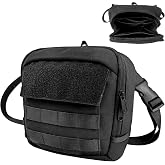 Small Tactical Messenger Bag for Men, 8.5" Shoulder Sling Waist Carry Black | Mini Crossbody Bag, Sling Shoulder Crossbody Waist Carry Bag