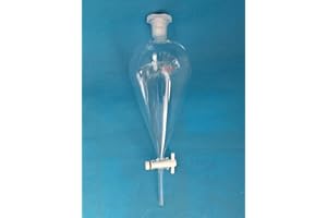 DONLAB 1000ml Glass Conical Separatory Funnel with PTFE Stopcork