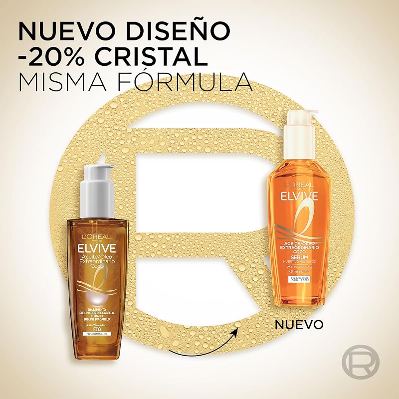 L'Oreal Paris Elvive Óleo de Coco Extraordinário, Tratamento Universal, Para Cabelos Normais a Secos e Sem Brilho, 100 ml