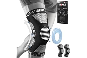 NEENCA 2 Pack Knee Braces for Knee Pain, Compression Knee Sleeves with Patella Gel Pad & Side Stabilizers, Knee Support for Meniscus Tear, Arthritis, Joint Pain, ACL, Runner, Workout- FSA/HSA APPROVED