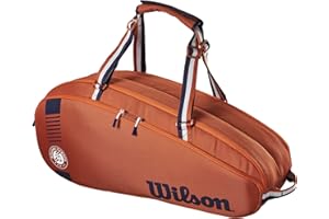 Wilson Roland Garros Team Tennis Racket Bag - Clay/Navy, Holds up to 6 Rackets