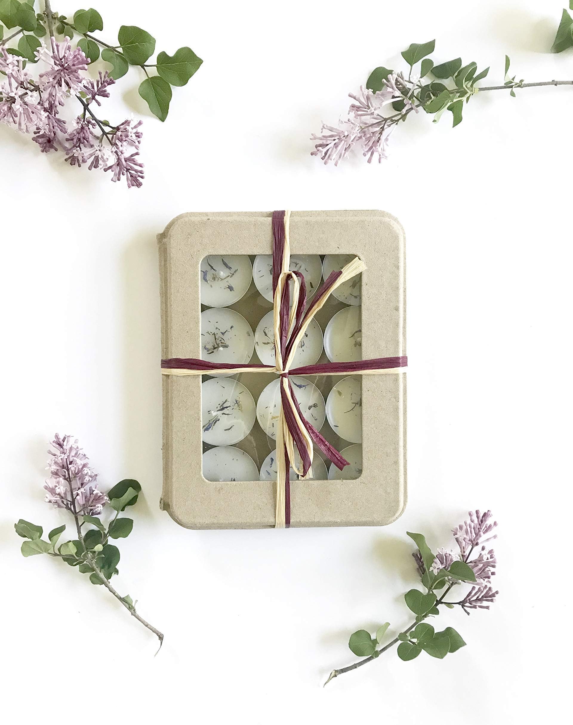 Kaya 12 Lavender Tea lights, Hand poured, Eco-friendly, Gift for Mom