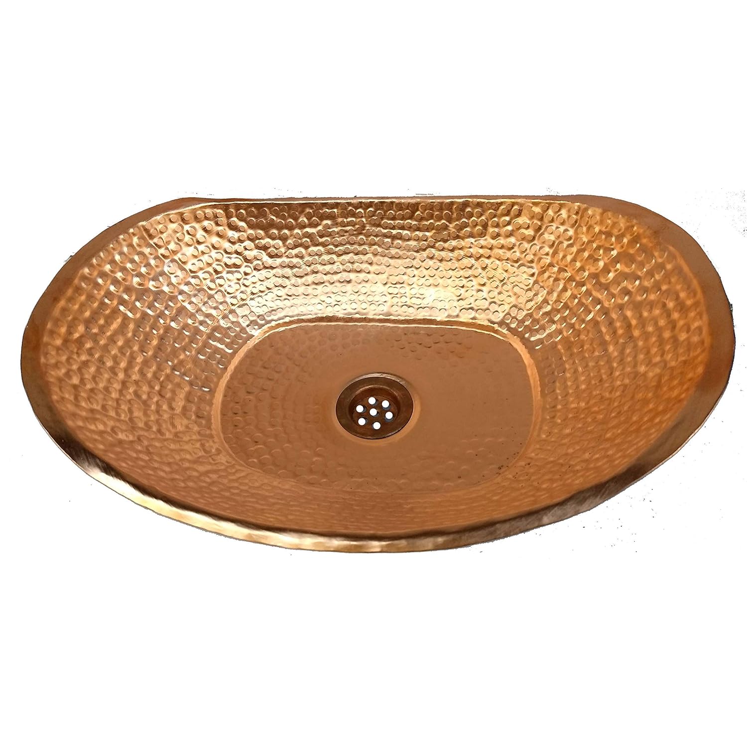 Amazoncom Hand Hammered Mini Shallow Gold Bathtub Vessel Copper Bathroom Vanity Countertop Sink Small Room Bowl Handmade