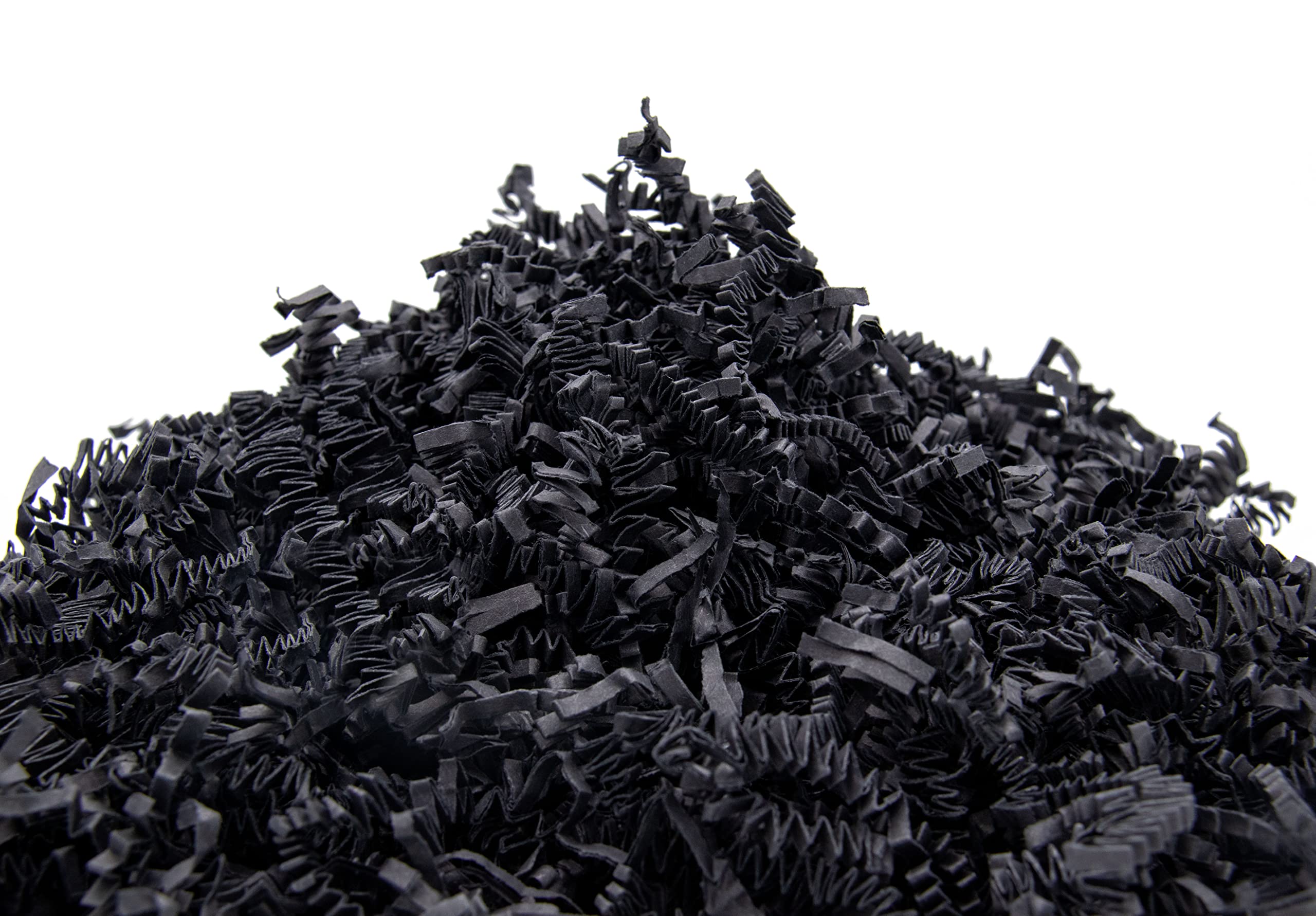 YOTEI SPIRIT® 1kg Shredded Black Paper for Gift Box - Filling Material for Packages, Baskets, Boxes and Packaging - Protection and Decoration (Black, 1kg)