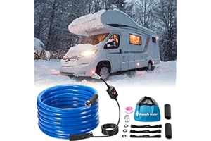 Filluck Heated Water Hose for RV 100FT Heated Drinking Water Hose | Features Water Line Freeze Protection Down to -43.6°F/-42°C & Energy-Saving Thermostat | Garden，RV Camper，Home Garden (100FT)