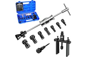 SGT SUPER GARAGE TOOLS SGT 12pcs Blind Hole Collet Bearing Puller Set,Internal Bearing Extractor Puller Kit,Motorcycle Bicycle Wheel Bearing Removal Tool,Slide Hammer Bearing Puller with Expandable Collets 8-32mm