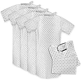 Magnus Care Hospital Gown for Woman & Men, Cotton Blend Fashionable Unisex Patient Gowns, Back Tie, Soft and Comfortable Fits Sizes up to 2XL - 4 Pack