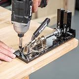 Trend Pocket Hole Kit Dual Column Jig Face Clamp HSS Drill Bit 100 Screws view 4