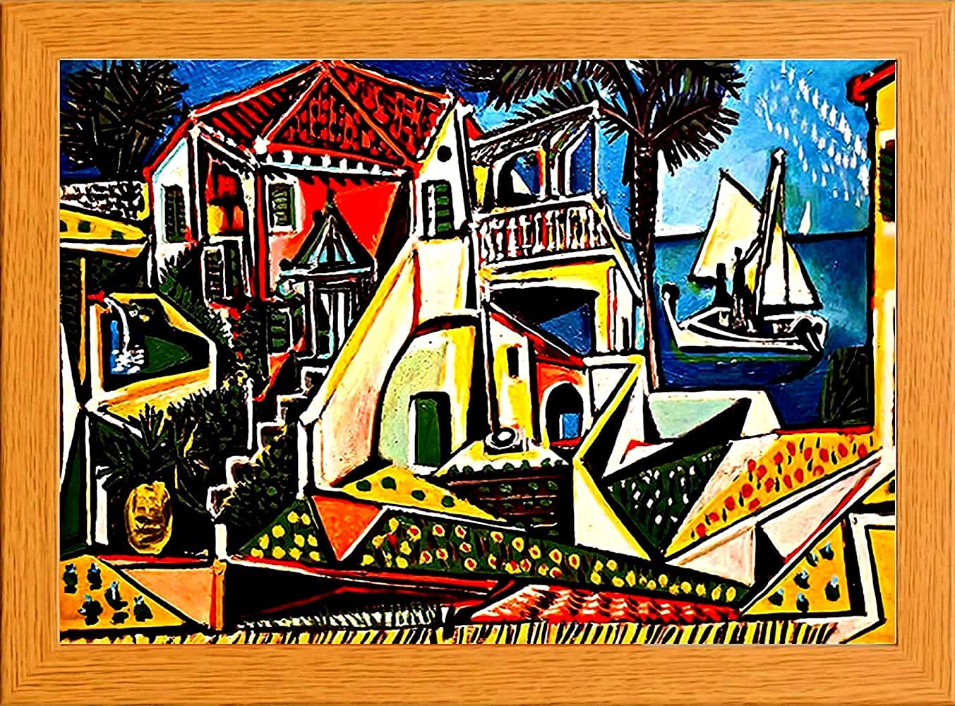 stortvalley Pablo Picasso Mediterranean Landscape Print in Glass Fronted 10" x 13.5" Frame