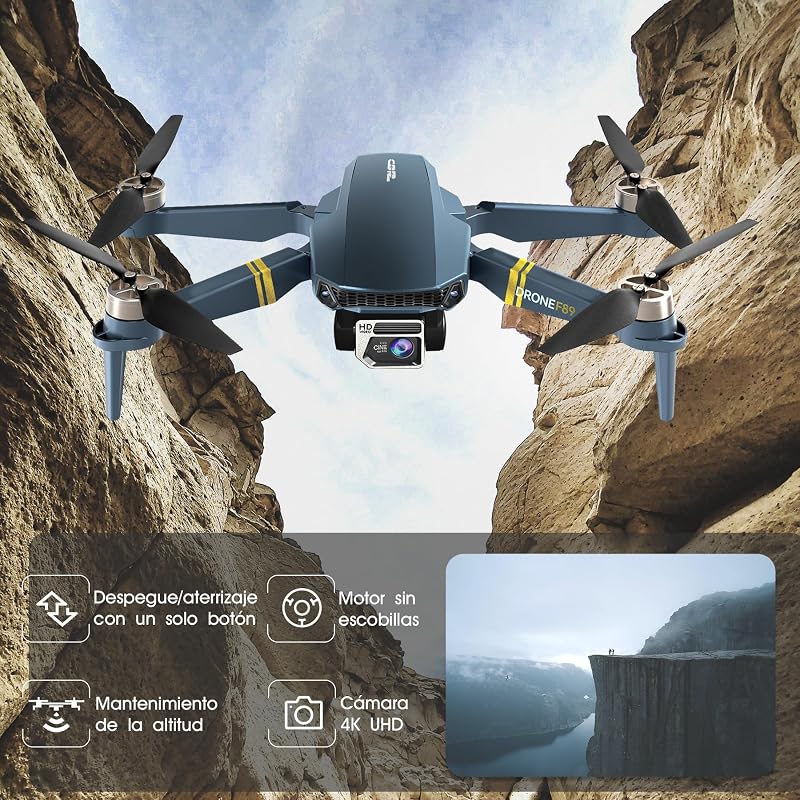 Dron con Cámara 4K HD, 84 Min de Vuelo (3 Baterías), Alcance de 800 m, Seguimiento Automático, Motor Brushless y Hover Automático – Ideal para Principiantes y Adultos — foto 2 de 7