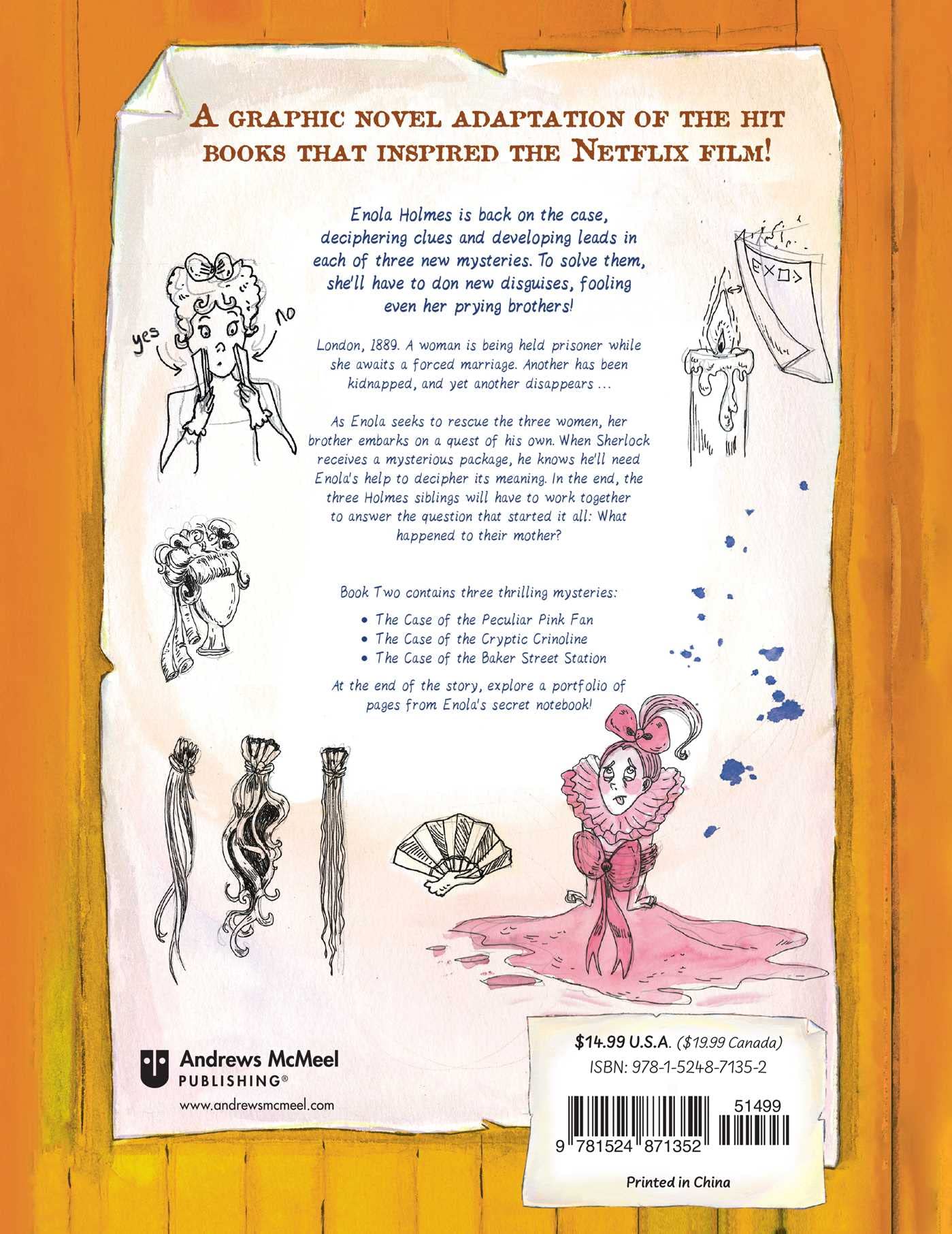 Enola Holmes: The Graphic Novels: The Case of the Peculiar Pink Fan, The Case of the Cryptic Crinoline, and The Case of Baker Street Station (Volume 2) Enola Holmes: The Graphic Novels: The Case of the Peculiar Pink Fan, The Case of the Cryptic Crinoline, and The Case of Baker Street Station (Volume 2) Paperback Kindle