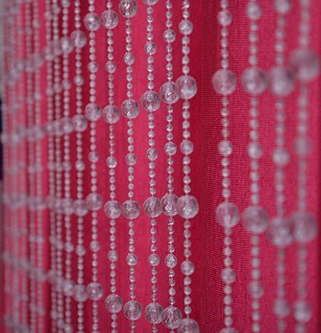 Buy Pindia 9ft Strings Bead Curtain Transparent Crystal Fancy
