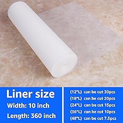 Clear Shelf Liners for Kitchen Cabinets - 11 Inch