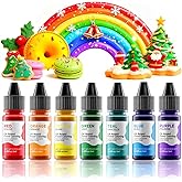 Oil Based Food Coloring Set for Chocolate - 7 Colors x 6ml Rainbow Oil Based Food Colouring Dye for Sugar Candy Melts, Tastel