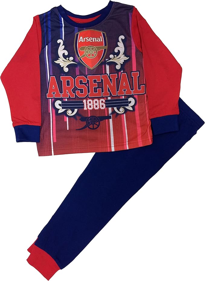Jim Jams Direct Kids Boys Arsenal Football Club Pyjamas Pjs Ages 56