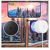 4MP/2K Window Camera for Home Security, 2Pack No Drill 5G&2.4G WiFi Indoor Security Cameras, Outdoor Monitoring thru Glass, Blacklight Color Night Vision, 24/7 AI Human Detection, Apt. Easy Mag. Mount