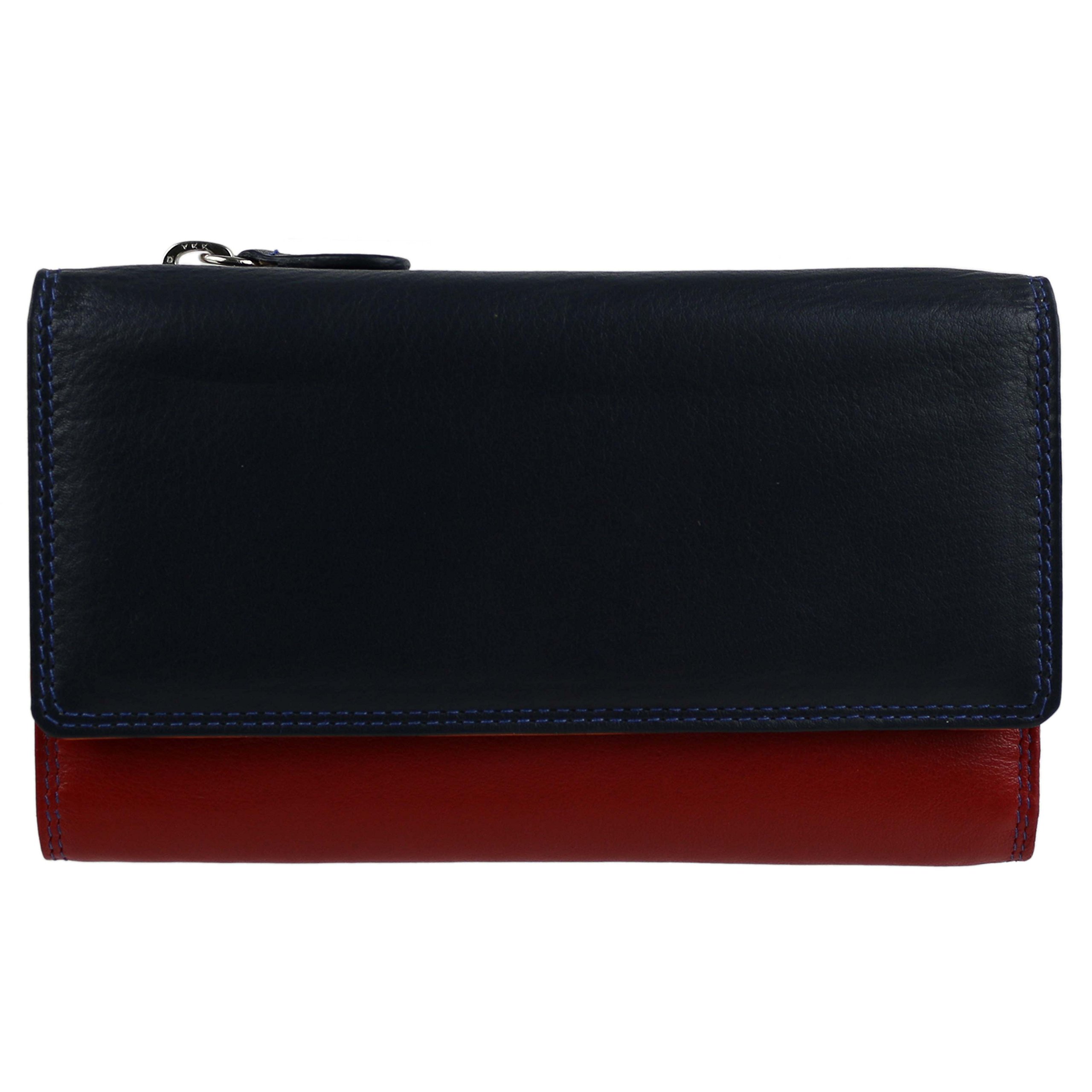 Golunski Ladies Leather Tri-Fold Flap Over Purse Wallet Graffiti Gift Box (Midnight)(Size: One Size)