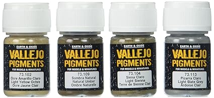 Vallejo Mud & Sand Pigment Set 4 x 35ml Paint