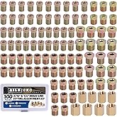 Ailbiuko 100Pcs 3/16" 1/4" Brake Line Fittings Kit(Nut and Union) | Brake Line Fitting Assortment(3/8 Inch-24 Threads,7/16 Inch-24 Thread Nuts and Unions,1/2 Inch-20,9/16 Inch-18 Thread Nut)