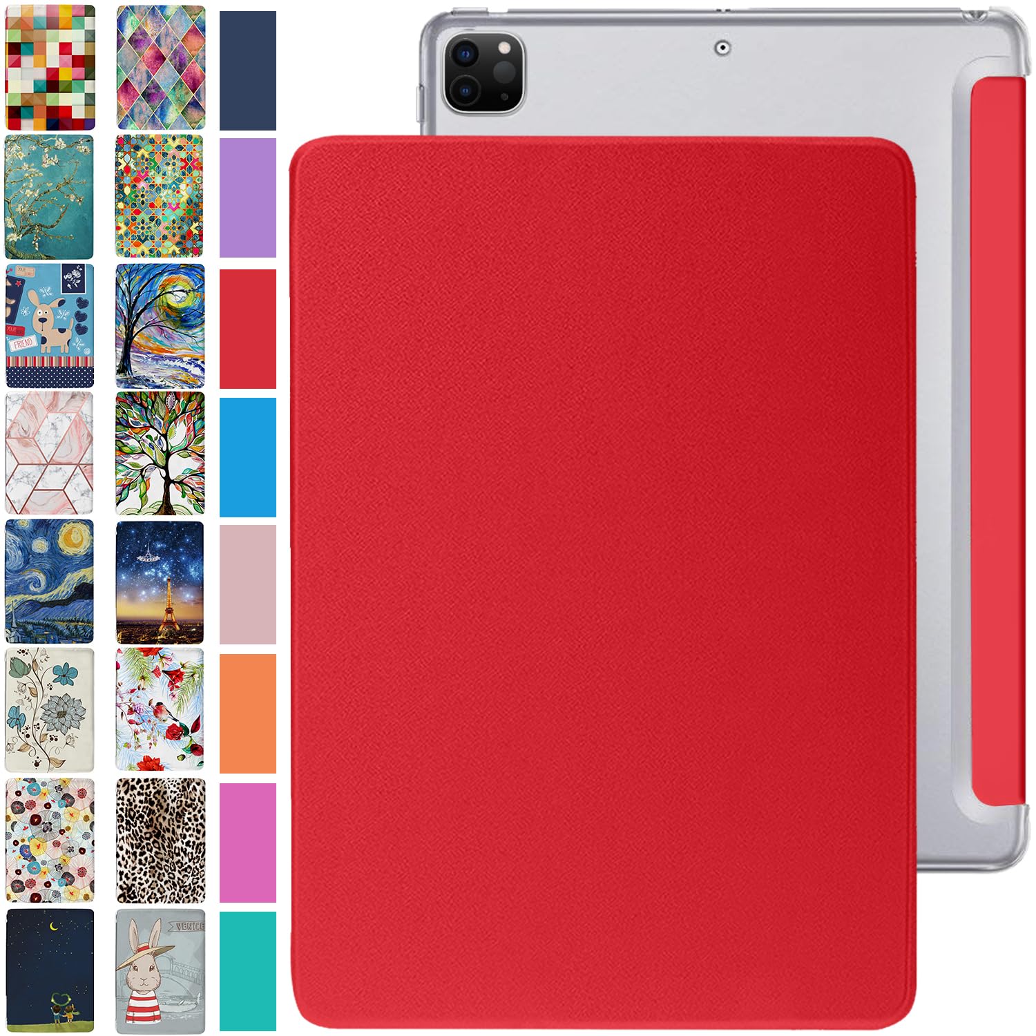 DuraSafe Cases for iPad Pro 12.9 inch 6 5 4 Generation Case A2436 MHNF3B/A MHNG3B/A MNXR3B/A MNXT3B/A A2378 MHNF3B/A MHNG3B/A A2229 MY2H2B/A MY2J2B/A A2461 MHNH3B/A MHNJ3B/A MHNK3B/A - Red