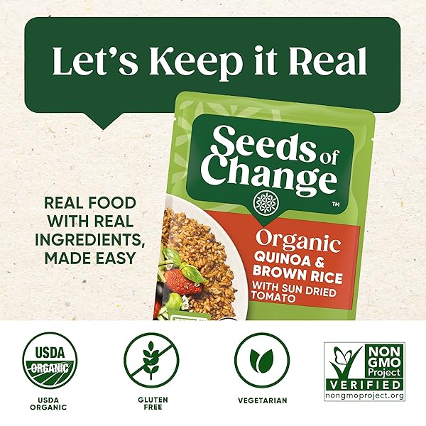 SEEDS OF CHANGE ORGANIC QUINOA & BROWN RICE WITH SUN-DRIED TOMATO, 8.5 OUNCES