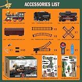 BUBUQE Remote Control Train Set with Steam Locomotive & Tracks view 5