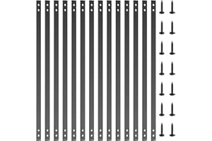 Akenow 51 Pack Deck Balusters for Deck Railing, 36"X1" Heavy Duty Cast Iron Stair Railing, Flat Straight Baluster with Screws, Compatible with Wood & Composite Deck for Porch, Fence, Patio