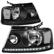 MavAutoparts Black Housing Headlight Set For Ford F-150 2004-2008 - Left & Right