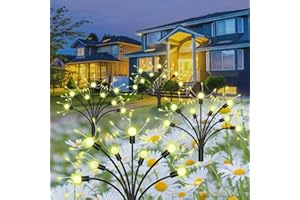 EIRUAW Solar Garden Lights, 2024 Newest Solar Swaying Light, Solar Fireworks Lights for Outside Garden Decor, 4 Packs, 8 Modes,192 LED Lights, Sway by Wind, Solar Outdoor Lights for Yard Patio Pathway Decor