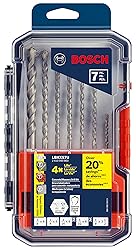 Bosch 7 pc. Hex Shank Hammer Drill Masonry Bit Set