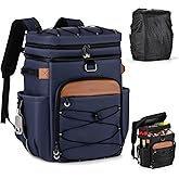 BAOXA Cooler Backpack with Insulated Waterproof Cover(Extra), 42 Cans Backpack Coolers Insulated Leak Proof, Large Soft Cooler Bag, Portable ice Chest Backpack for Camping Picnic Beach