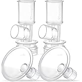 Maymom MyFit Flange Set, Two-Piece Breast Shield (15mm Small) Base Connector Compatible with Selected Ameda Breast Pumps (Shi