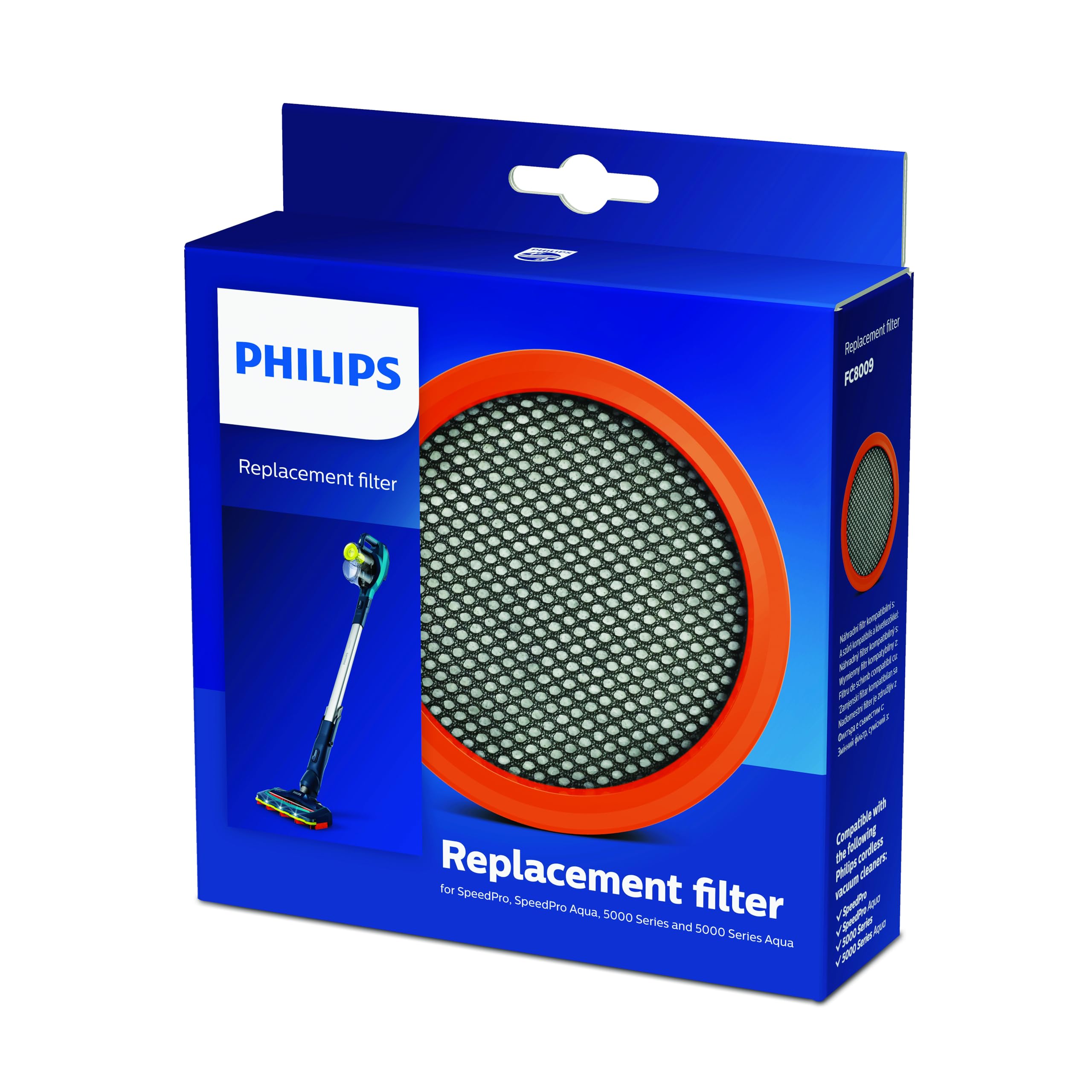 Philips FC8009/01 Original Replacement Filter Battery Vacuum Cleaner SpeedPro & SpeedPro Aqua, Plastic
