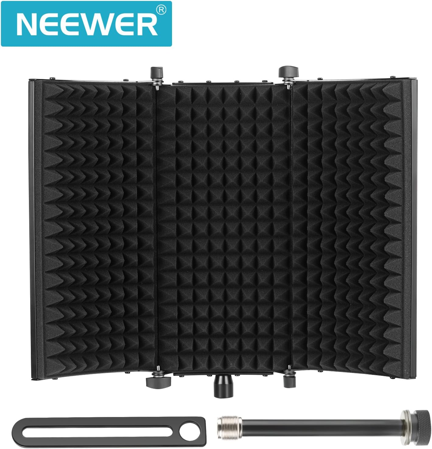 Neewer Professional Studio Recording Microphone Isolation Shield. High Density Absorbent Foam is Used to Filter Vocal. Compatible with Blue Yeti and Any Condenser Microphone Recording Equipment: Musical Instruments