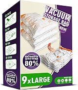 Storage Master Space Saver Bags 9 Large Vacuum Storage Bags with Double Zip Seal