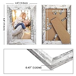 TWING 4 x 6 Rustic Picture Frames Set of
