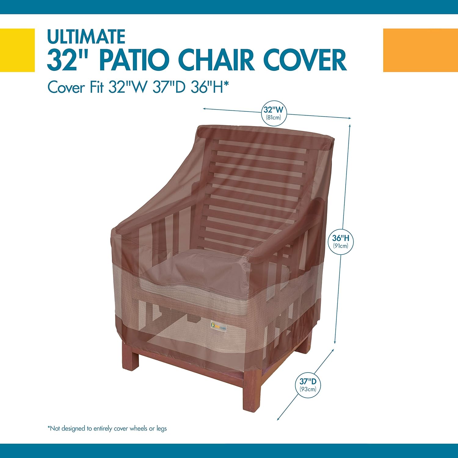 Duck Covers Ultimate Waterproof 32 Inch Patio Chair Cover : Garden & Outdoor