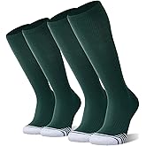 FITRELL 2/3 Pack Baseball Soccer Softball Socks for Kids Youth Men & Women Over-the-Calf Knee High Socks (Multiple Colors)